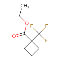 Chemical structure of ethyl 1-(trifluoromethyl)cyclobutane-1-carboxylate - CSSB00000070457