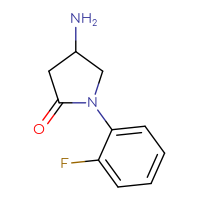 Chemical structure of 4-amino-1-(2-fluorophenyl)pyrrolidin-2-one - CSSB00000733863