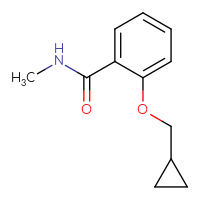 Chemical structure of 2-(cyclopropylmethoxy)-N-methylbenzamide - CSSB01991594244