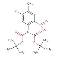 Chemical structure of tert-butyl N-[(tert-butoxy)carbonyl]-N-(5-chloro-4-methyl-2-nitrophenyl)carbamate - CSSB00010897468