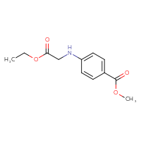 Chemical structure of methyl 4-[(2-ethoxy-2-oxoethyl)amino]benzoate - CSSB00020615024