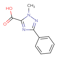 Chemical structure of 1-methyl-3-phenyl-1H-1,2,4-triazole-5-carboxylic acid - CSSB00000725438