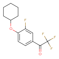 Chemical structure of 1-[4-(cyclohexyloxy)-3-fluorophenyl]-2,2,2-trifluoroethan-1-one - CSSB21103685667