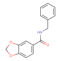 Chemical structure of N-benzyl-2H-1,3-benzodioxole-5-carboxamide - CSSB00000153178