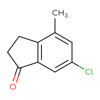 Chemical structure of 6-chloro-4-methyl-2,3-dihydro-1H-inden-1-one - CSSB00012000874