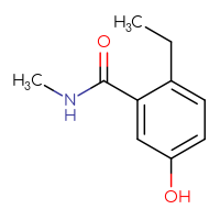 Chemical structure of 2-ethyl-5-hydroxy-N-methylbenzamide - CSSB00009860361