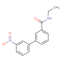 Chemical structure of N-ethyl-3'-nitro-[1,1'-biphenyl]-3-carboxamide - CSSB00020643427