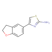 Chemical structure of 4-(2,3-dihydro-1-benzofuran-5-yl)-1,3-thiazol-2-amine - CSSB00000241337