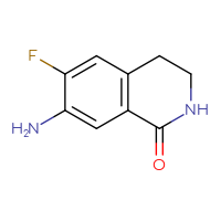Chemical structure of 7-amino-6-fluoro-1,2,3,4-tetrahydroisoquinolin-1-one - CSSB00009978639
