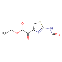 Chemical structure of ethyl 2-(2-formamido-1,3-thiazol-4-yl)-2-oxoacetate - CSSB00000032655