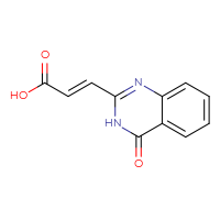 Chemical structure of (2E)-3-(4-oxo-3,4-dihydroquinazolin-2-yl)prop-2-enoic acid - CSSB00020600353