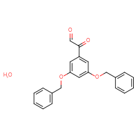 Chemical structure of 2-[3,5-bis(benzyloxy)phenyl]-2-oxoacetaldehyde hydrate - CSSB00010198366