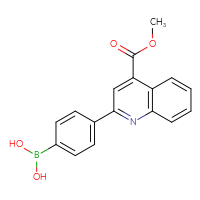 Chemical structure of {4-[4-(methoxycarbonyl)quinolin-2-yl]phenyl}boronic acid - CSSB06580805165