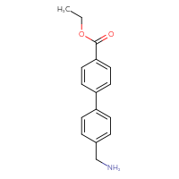Chemical structure of ethyl 4'-(aminomethyl)-[1,1'-biphenyl]-4-carboxylate - CSSB01428735390