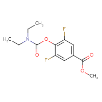 Chemical structure of methyl 4-[(diethylcarbamoyl)oxy]-3,5-difluorobenzoate - CSSB21432554603