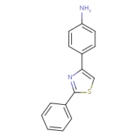 Chemical structure of 4-(2-phenyl-1,3-thiazol-4-yl)aniline - CSSB00000396555