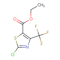 Chemical structure of ethyl 2-chloro-4-(trifluoromethyl)-1,3-thiazole-5-carboxylate - CSSB00000041135