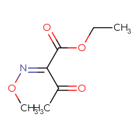 Chemical structure of ethyl (2E)-2-(methoxyimino)-3-oxobutanoate - CSSB00037259042