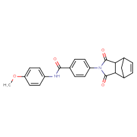 Chemical structure of 4-{3,5-dioxo-4-azatricyclo[5.2.1.0²,⁶]dec-8-en-4-yl}-N-(4-methoxyphenyl)benzamide - CSSB00121686239