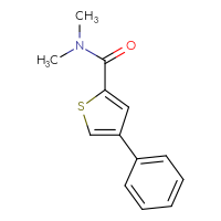 Chemical structure of N,N-dimethyl-4-phenylthiophene-2-carboxamide - CSSB01072165429