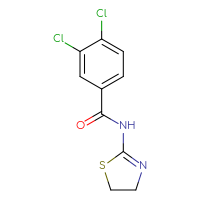 Chemical structure of 3,4-dichloro-N-(4,5-dihydro-1,3-thiazol-2-yl)benzamide - CSSB00039601780