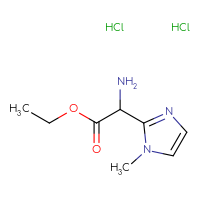Chemical structure of ethyl 2-amino-2-(1-methyl-1H-imidazol-2-yl)acetate dihydrochloride - CSSB20591798012