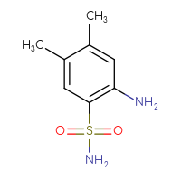 Chemical structure of 2-amino-4,5-dimethylbenzene-1-sulfonamide - CSSB00011243246