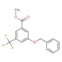Chemical structure of methyl 3-(benzyloxy)-5-(trifluoromethyl)benzoate - CSSB02360132589