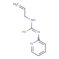 Chemical structure of N-(prop-2-en-1-yl)-N'-(pyridin-2-yl)carbamimidothioic acid - CSSB00000010066