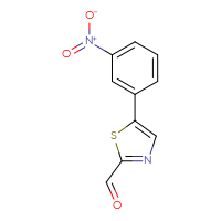 Chemical structure of 5-(3-nitrophenyl)-1,3-thiazole-2-carbaldehyde - CSSB00012361325