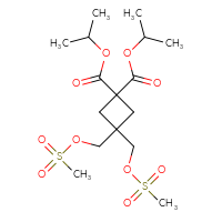 Chemical structure of 1,1-bis(propan-2-yl) 3,3-bis[(methanesulfonyloxy)methyl]cyclobutane-1,1-dicarboxylate - CSSB20785370700