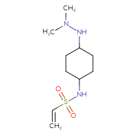 Chemical structure of N-[4-(2,2-dimethylhydrazin-1-yl)cyclohexyl]ethene-1-sulfonamide - CSSB21332066967