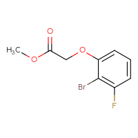 Chemical structure of methyl 2-(2-bromo-3-fluorophenoxy)acetate - CSSB00022285234