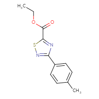 Chemical structure of ethyl 3-(4-methylphenyl)-1,2,4-thiadiazole-5-carboxylate - CSSB00020649279