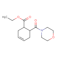 Chemical structure of ethyl 6-(morpholine-4-carbonyl)cyclohex-3-ene-1-carboxylate - CSSB00060751237