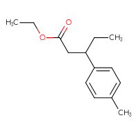 Chemical structure of ethyl 3-(4-methylphenyl)pentanoate - CSSB00009831680