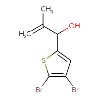 Chemical structure of 1-(4,5-dibromothiophen-2-yl)-2-methylprop-2-en-1-ol - CSSB00013786543