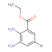 Chemical structure of ethyl 2,3-diamino-5-bromobenzoate - CSSB00021282456
