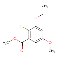 Chemical structure of methyl 3-ethoxy-2-fluoro-5-methoxybenzoate - CSSB00135294446