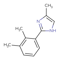 Chemical structure of 2-(2,3-dimethylphenyl)-4-methyl-1H-imidazole - CSSB00016568713