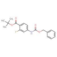 Chemical structure of tert-butyl 4-{[(benzyloxy)carbonyl]amino}-2-fluorobenzoate - CSSB00010185673