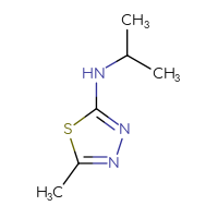 Chemical structure of 5-methyl-N-(propan-2-yl)-1,3,4-thiadiazol-2-amine - CSSB00000719951