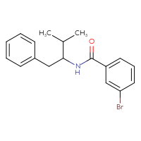 Chemical structure of 3-bromo-N-(3-methyl-1-phenylbutan-2-yl)benzamide - CSSB02074103150