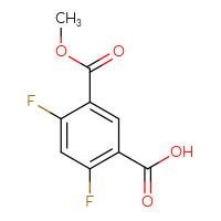 Chemical structure of 2,4-difluoro-5-(methoxycarbonyl)benzoic acid - CSSB00021631641