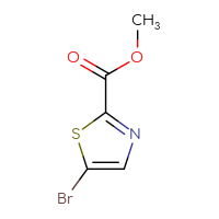 Chemical structure of methyl 5-bromo-1,3-thiazole-2-carboxylate - CSSB00010191244