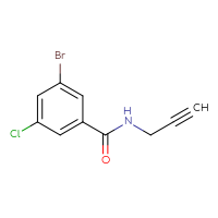 Chemical structure of 3-bromo-5-chloro-N-(prop-2-yn-1-yl)benzamide - CSSB00012987227