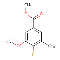 Chemical structure of methyl 4-fluoro-3-methoxy-5-methylbenzoate - CSSB00010995562