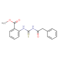 Chemical structure of methyl 2-{[(2-phenylacetamido)methanethioyl]amino}benzoate - CSSB00020581147