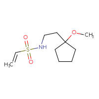 Chemical structure of N-[2-(1-methoxycyclopentyl)ethyl]ethene-1-sulfonamide - CSMB00158232590