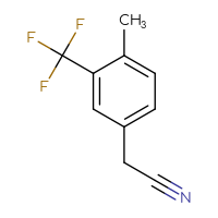 Chemical structure of 2-[4-methyl-3-(trifluoromethyl)phenyl]acetonitrile - CSSB00000061559
